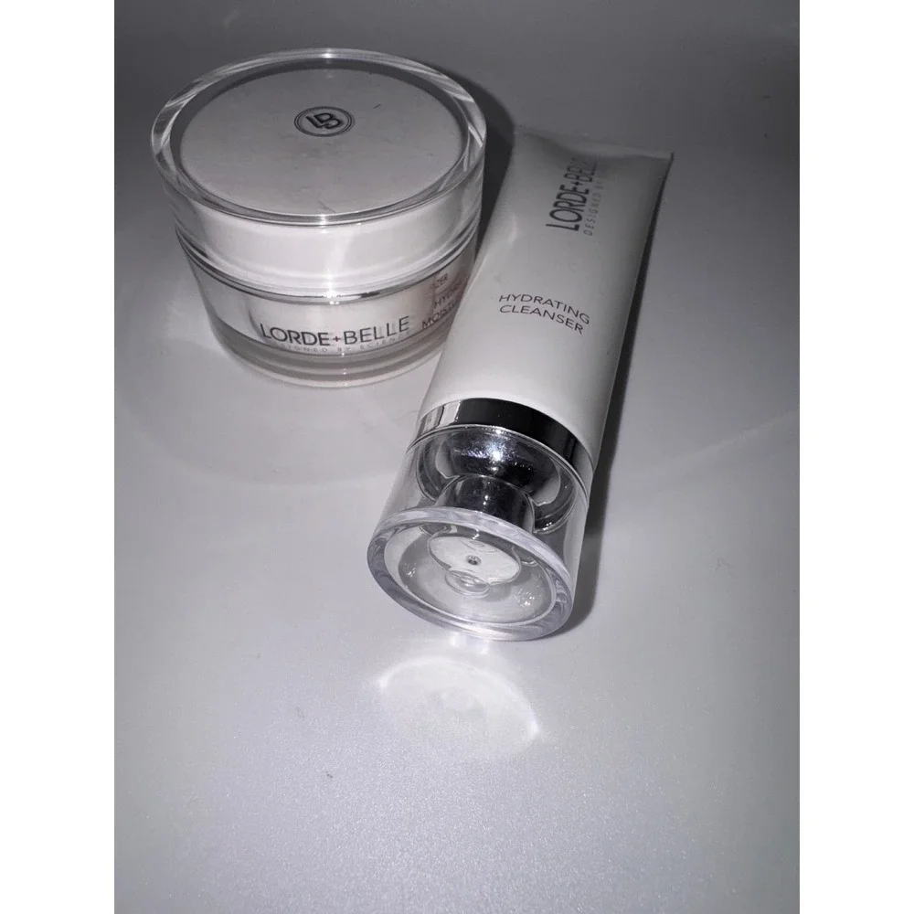 Lorde + Belle Skincare Set Hydra-V Moisturizer & Hydrating Cleanser 3.4oz NWT